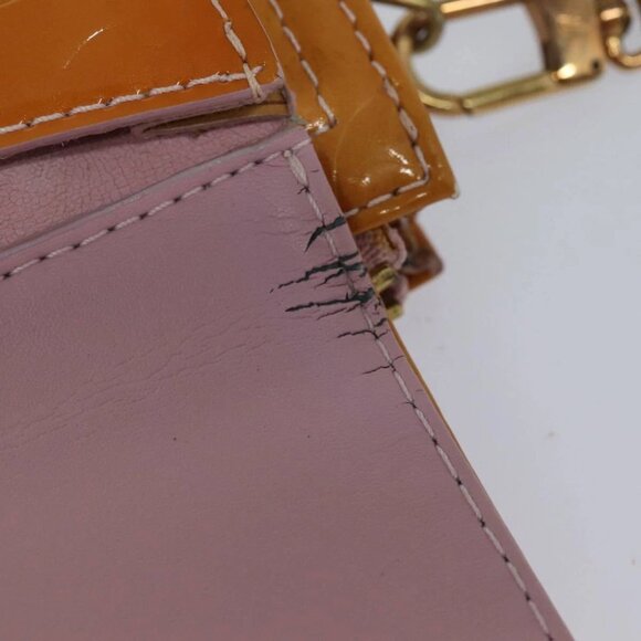 LOUIS VUITTON Monogram Vernis Motto Pouch Marshmallow Pink M91312 LV Auth 84288 - Picture 11 of 15